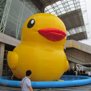 inflatable duck float